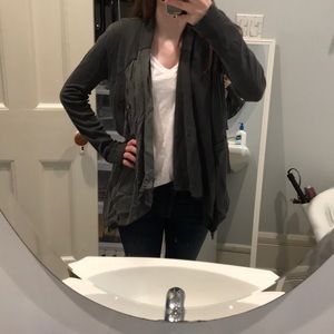 Grey Anthropologie Drapey sweater